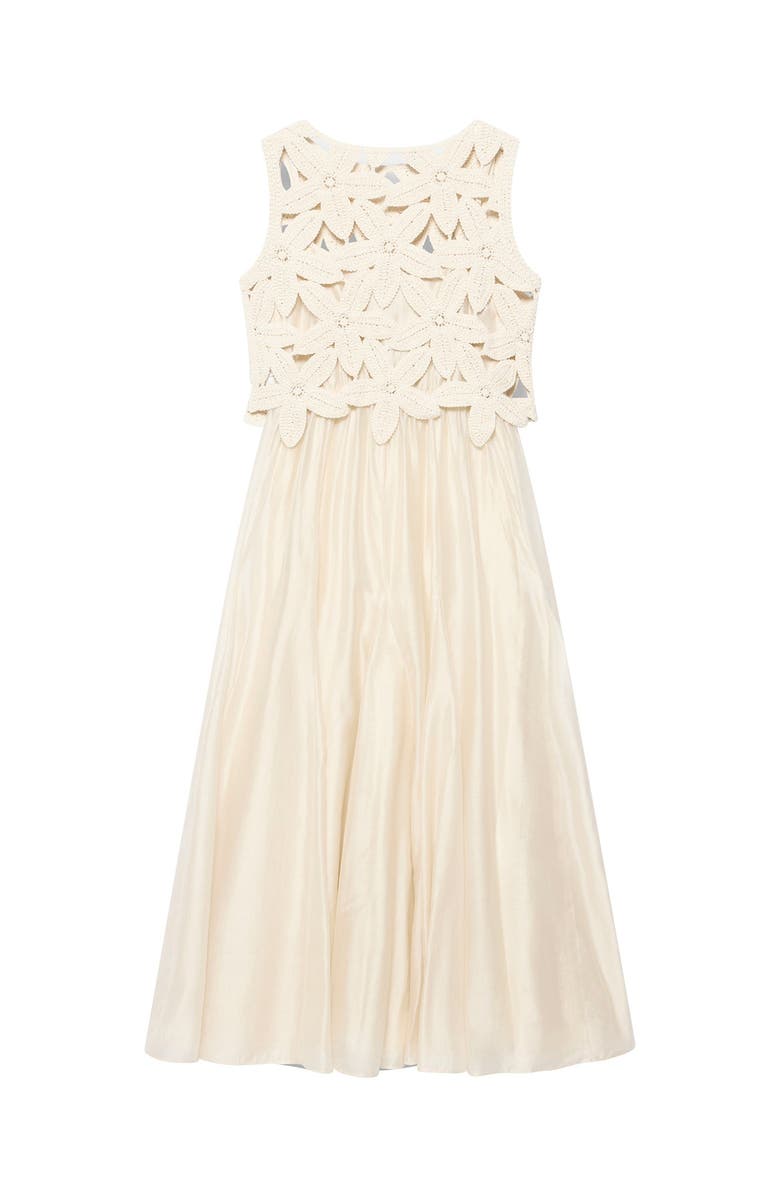MINT VELVET Cotton Blend Sleeveless Crochet Maxi Dress, Alternate, color, Cream