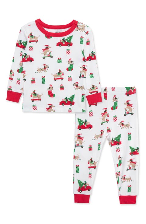 Puppy Holiday Stretch Fitted Two-Piece Pajamas (Baby)