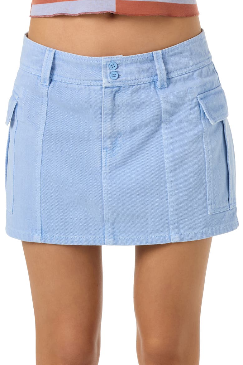 Stella Cargo Miniskirt, Main, color, BLUE GLASS