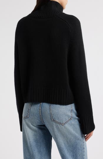 Brooke Crop Cashmere Turtleneck Sweater