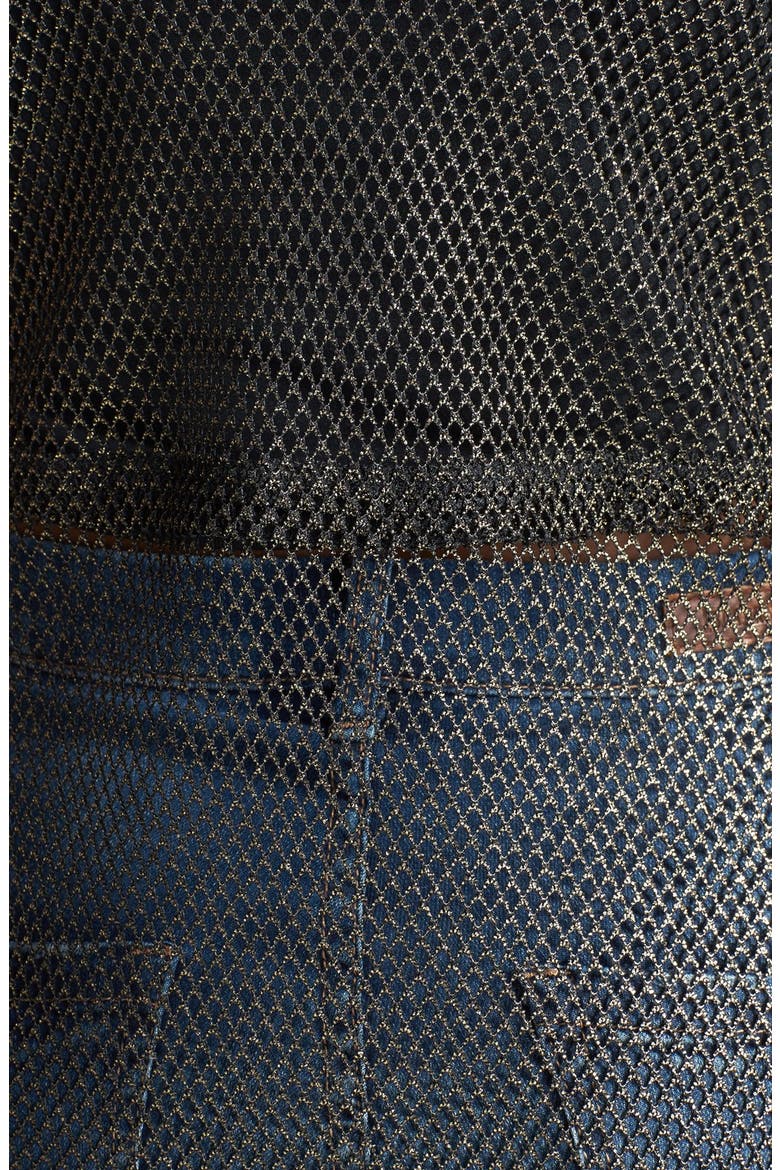 Metallic Mesh High/Low Tank, Alternate, color, BLACK