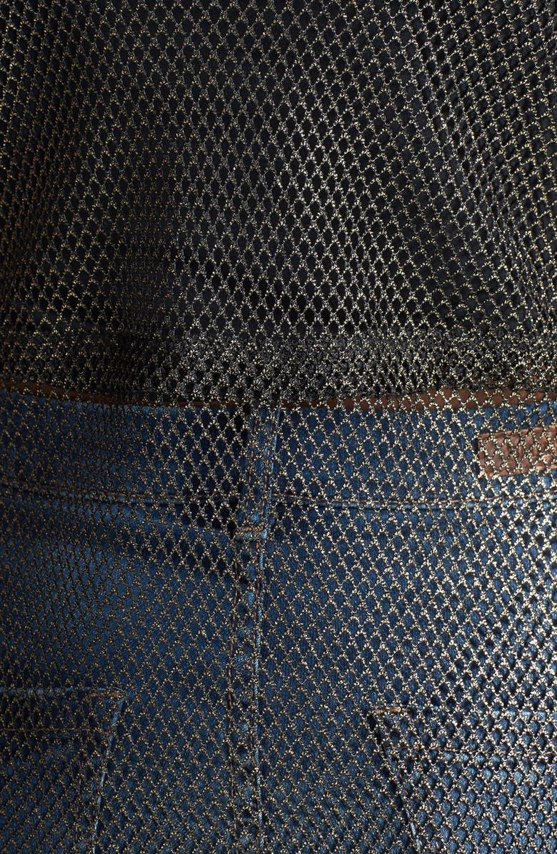 Madison & Berkeley Metallic Mesh High/Low Tank, Alternate, color,