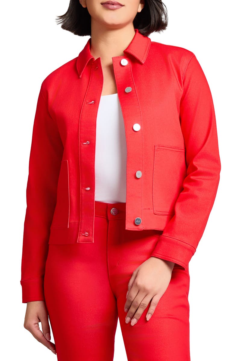 Jones New York Patch Pocket Denim Jacket, Main, color, 