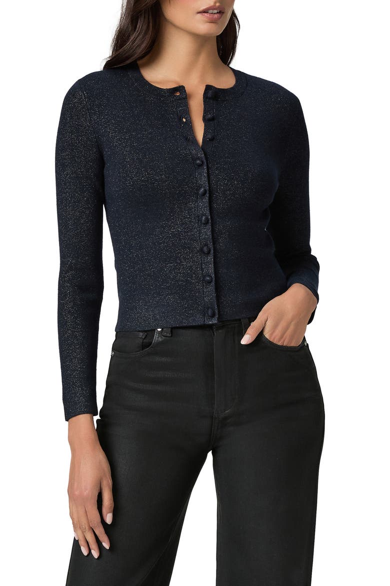 Anzu Metallic Cardigan, Main, color, NAVY MULTI SPARKLE