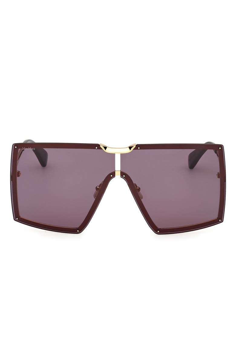 Max Mara 69mm Shield Sunglasses, Main, color, Shiny Deep Gold/ Black / Smoke