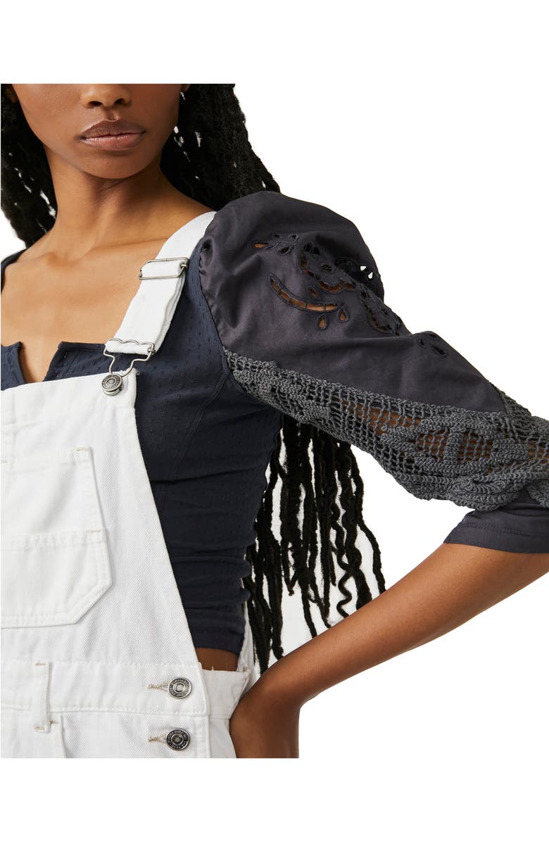 Free People Brunch Date Puff Sleeve Top, Alternate, color,