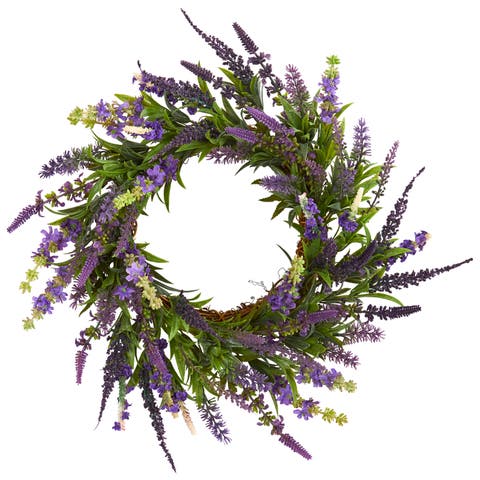 18-in Lavender Wreath