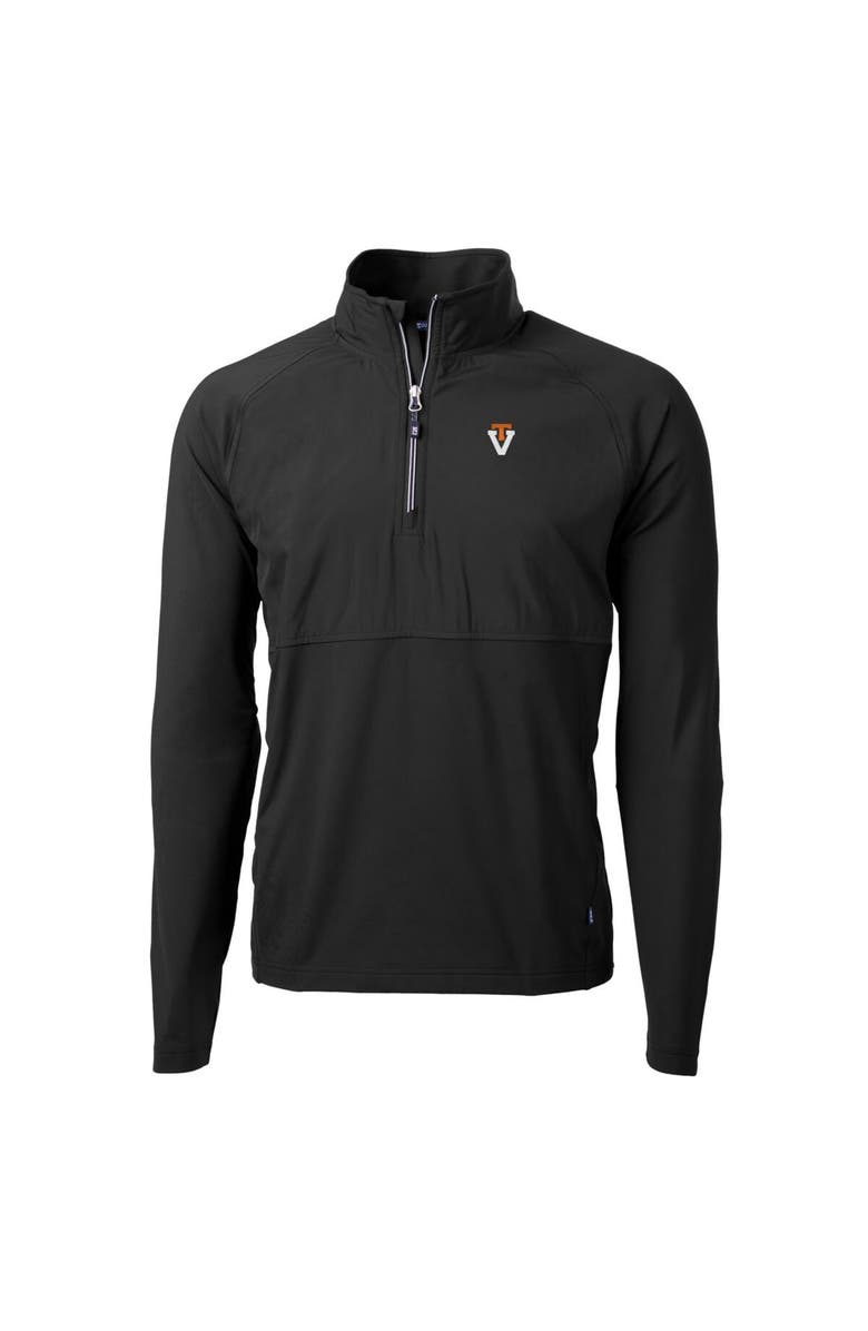Cutter & Buck Men's Cutter & Buck Black Virginia Tech Hokies Adapt Eco Knit Hybrid Recycled Full-Zip Logo Jacket, Alternate, color, 