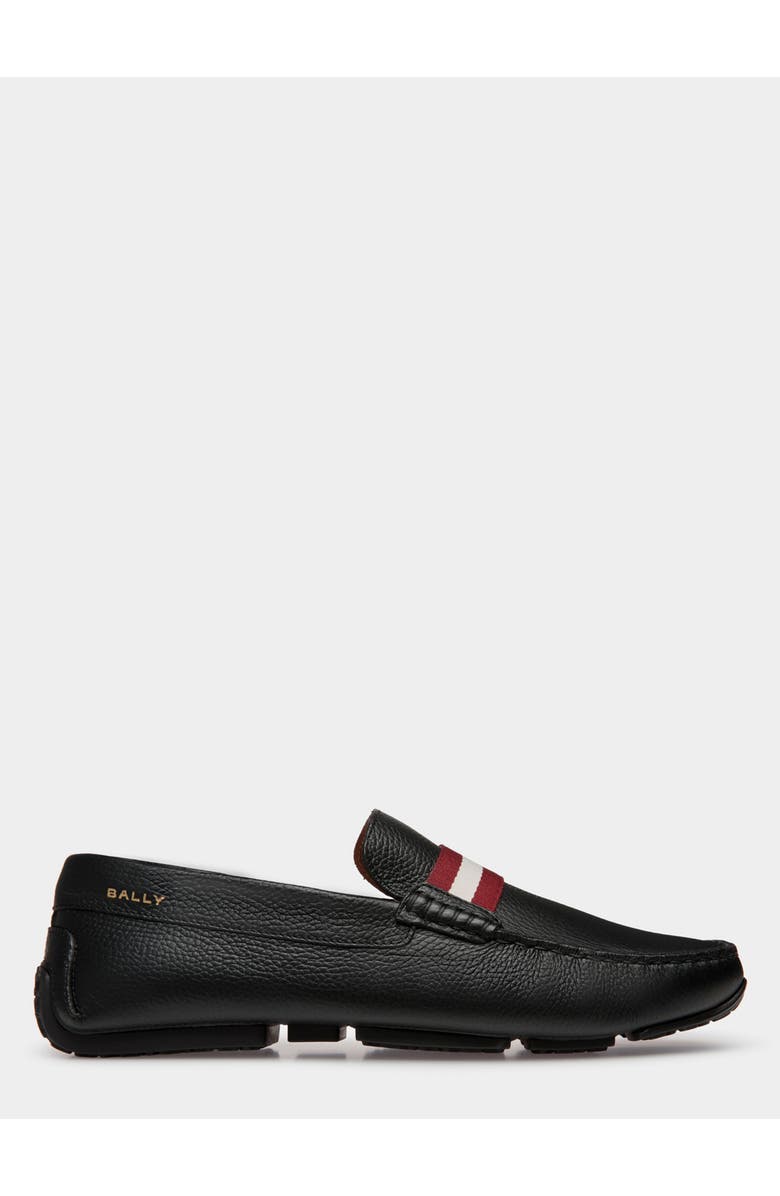 Bally Pilot Driver In Grained Bovine Leather, Main, color, Black
