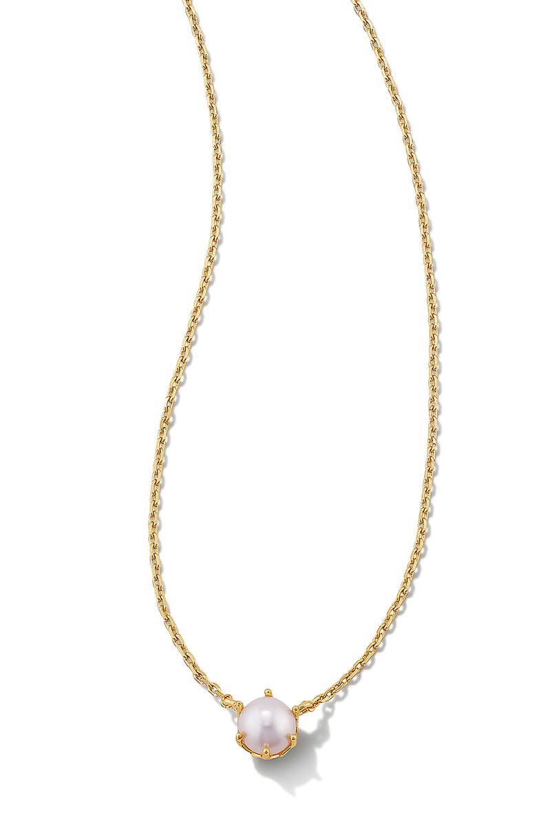 Kendra Scott Ashton Cultured Freshwater Pearl Pendant Necklace, Main, color, 