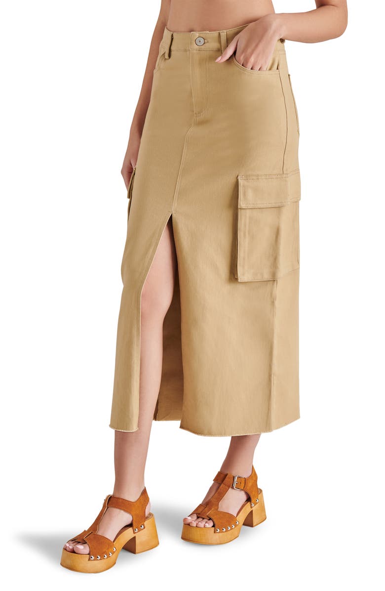 Steve Madden Benson Stretch Twill Cargo Skirt, Alternate, color,