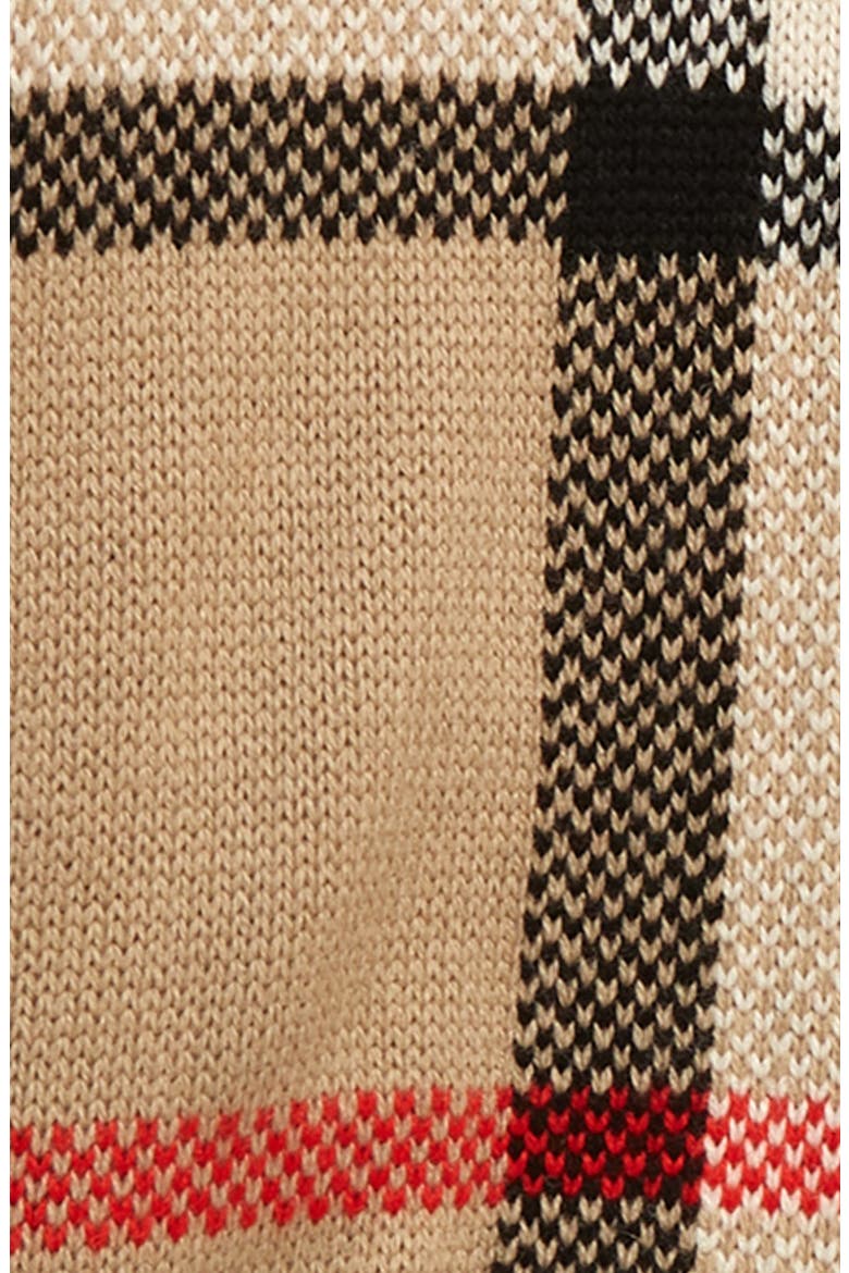 Kids' Denny Jacquard Check Wool & Cashmere Sweater, Alternate, color, ARCHIVE BEIGE IP CHECK
