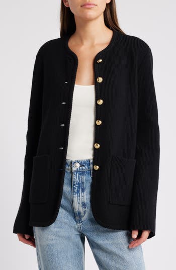 Rag & Bone Nancy Wool Blend Cardigan In Black