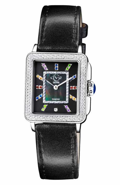 GV2 Padova Diamond Leather Strap Watch, 27mm x 30mm - 0.0116ct.