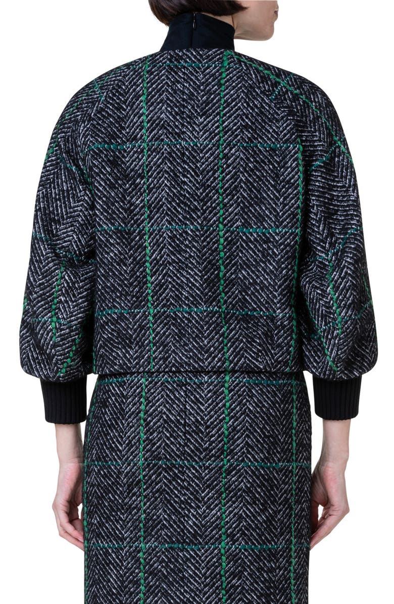 Akris punto Windowpane Check Herringbone Jacket, Alternate, color, 