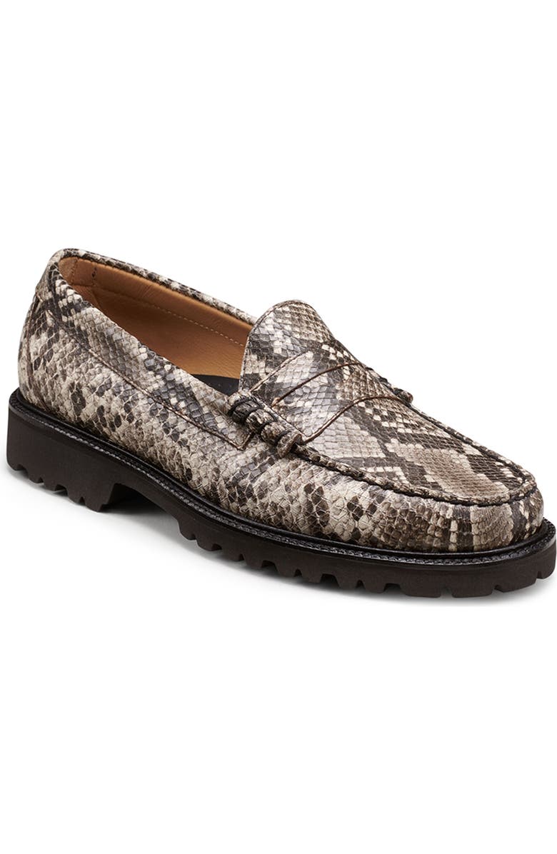 G.H.BASS Larson Snakeskin Embossed Penny Loafer, Main, color,