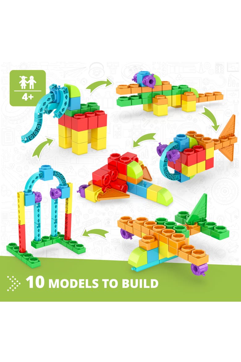 Creative Engineering Maker Junior 10 In 1 Multimodel Brick Building, Alternate, color, Multicolored