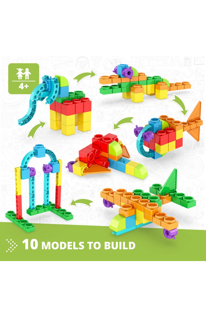 Engino Creative Engineering Maker Junior 10 In 1 Multimodel Brick Building, Alternate, color, Multicolored