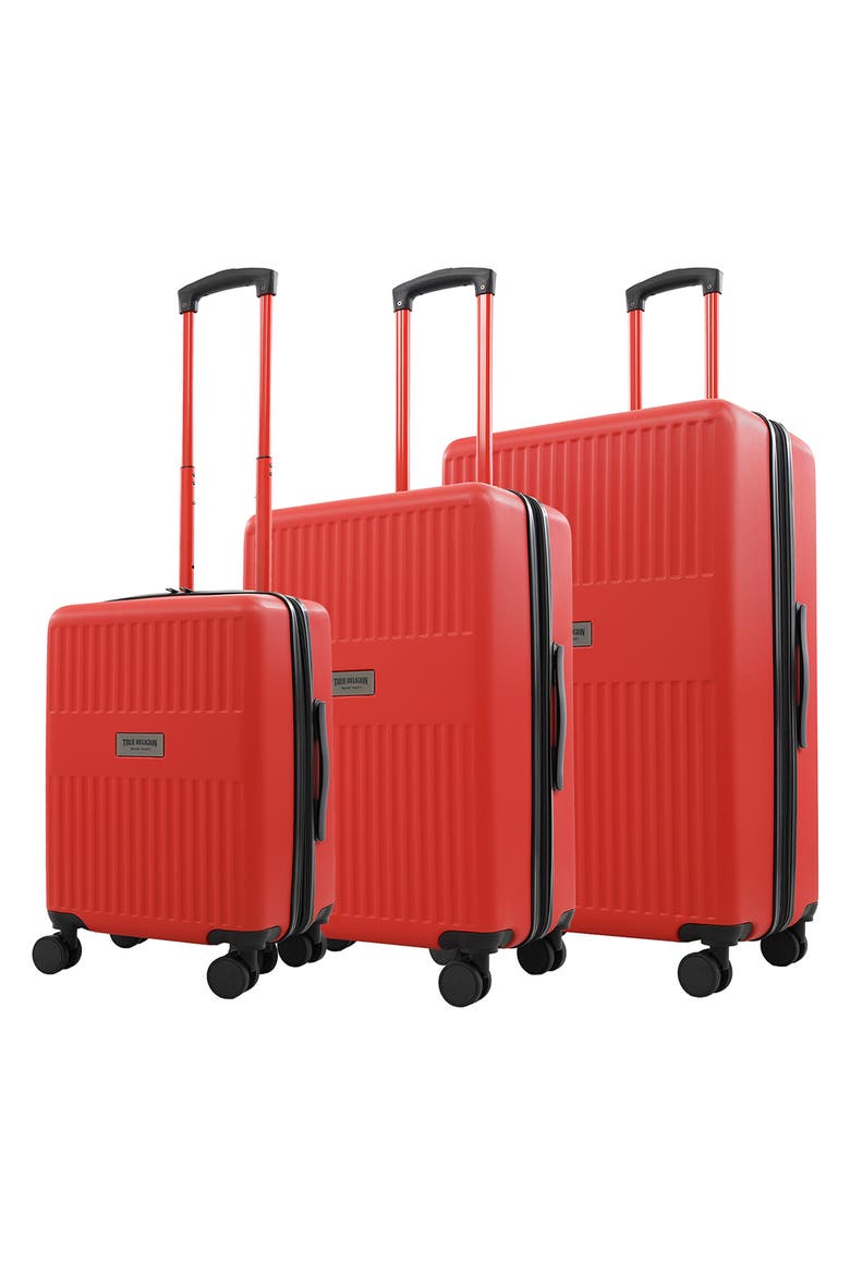 3-Piece Hardside Luggage Set, Alternate, color, RED