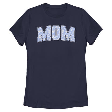 Women's Disney Mom Collegiate Pattern  Graphic T-Shirt
