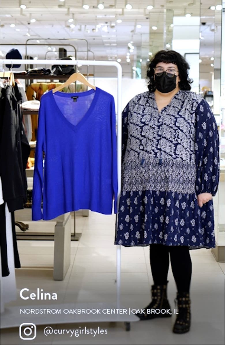 Merino Wool Blend V-Neck Sweater, sales video thumbnail