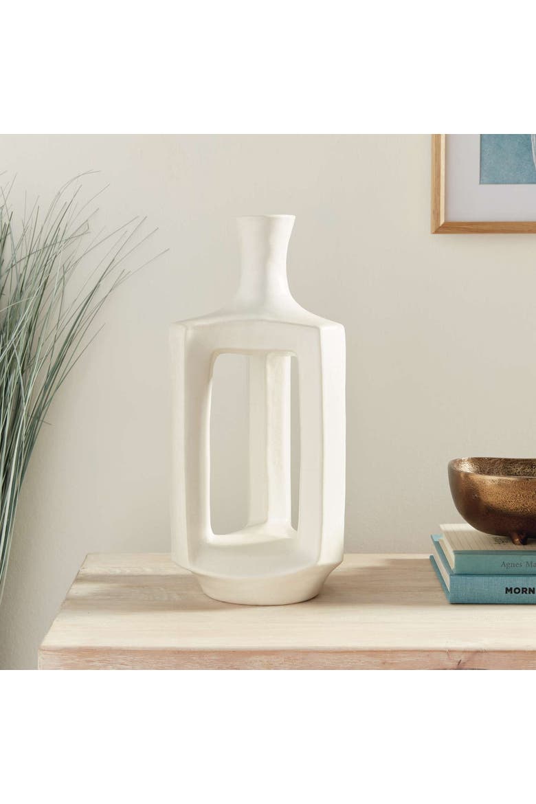 Sonya Vase Tall, Alternate, color, White