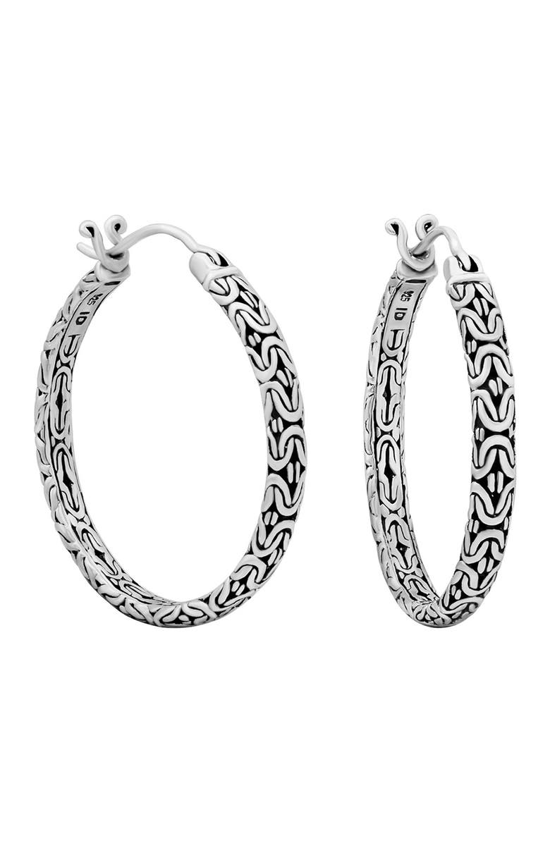 DEVATA Bali Filigree Large Hoop Earrings, Main, color, 