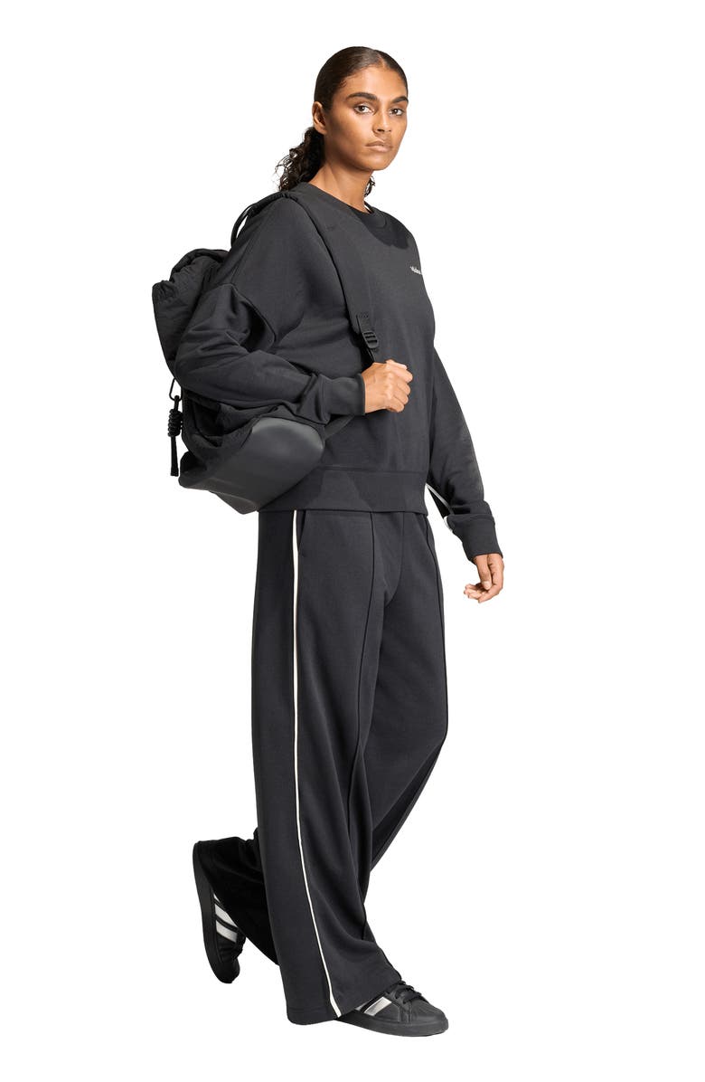 adidas Seasonal Essentials French Terry Pants, Alternate, color, Black/ Off White