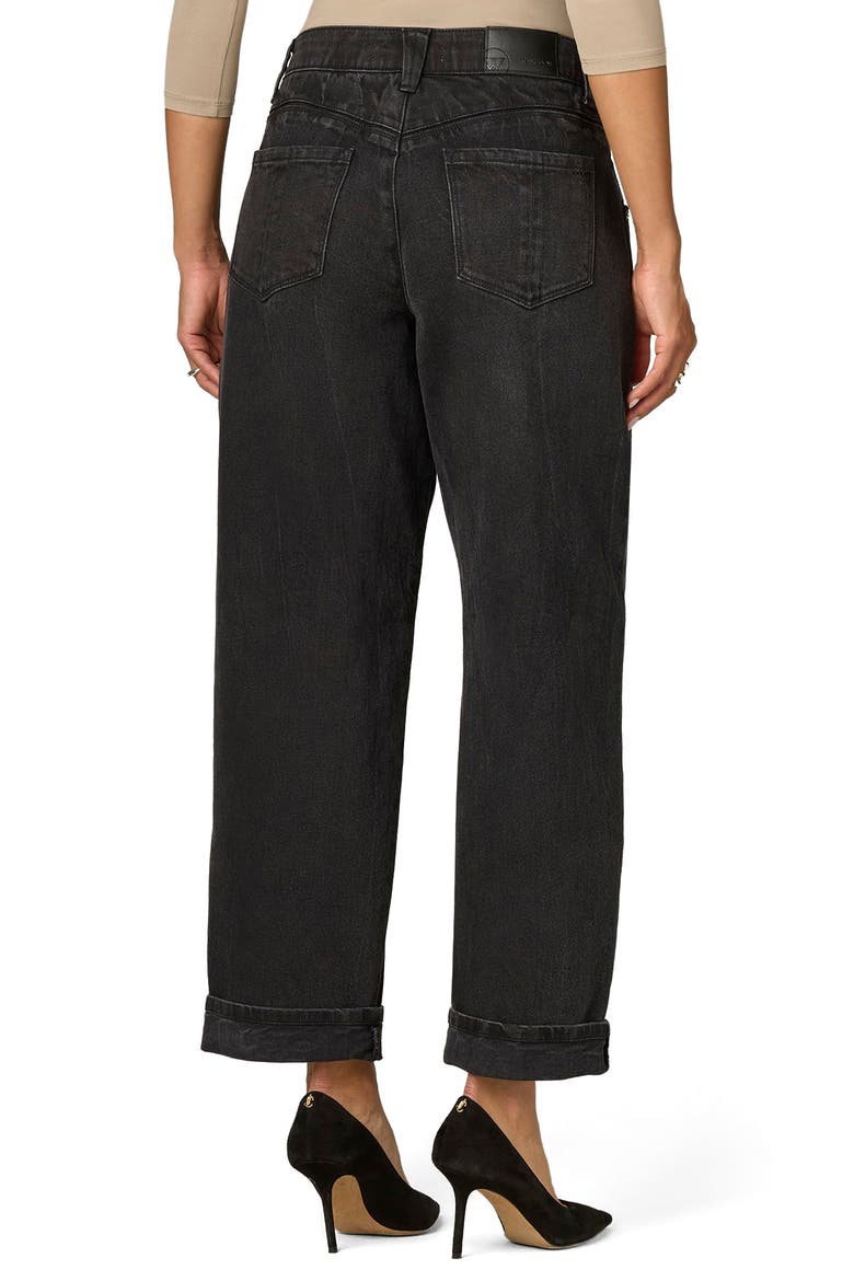 High Waist Ankle Relaxed Straight Leg Jeans, Alternate, color, WASHED BLACK ARTISANAL