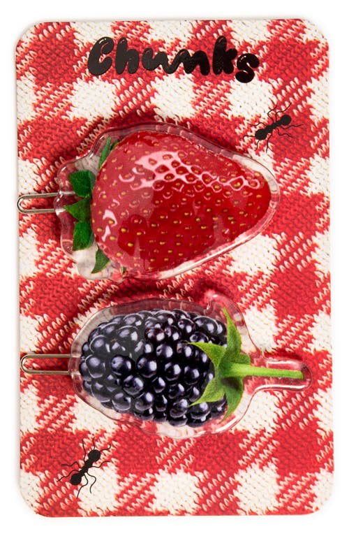Chunks Berries 2-pack Barrettes In Multicolor