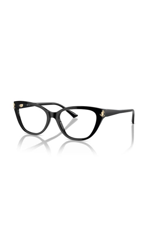Jimmy Choo 52mm Cat Eye Optical Glasses In Black