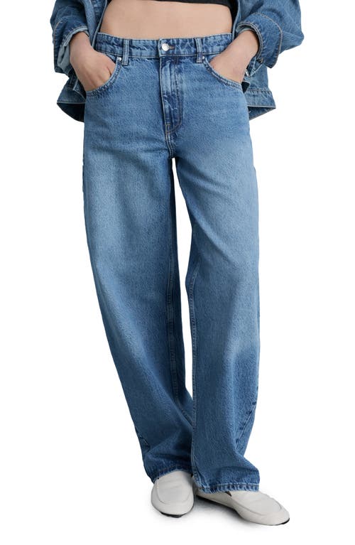 Mango Carlo Balloon Jeans In Medium Blue