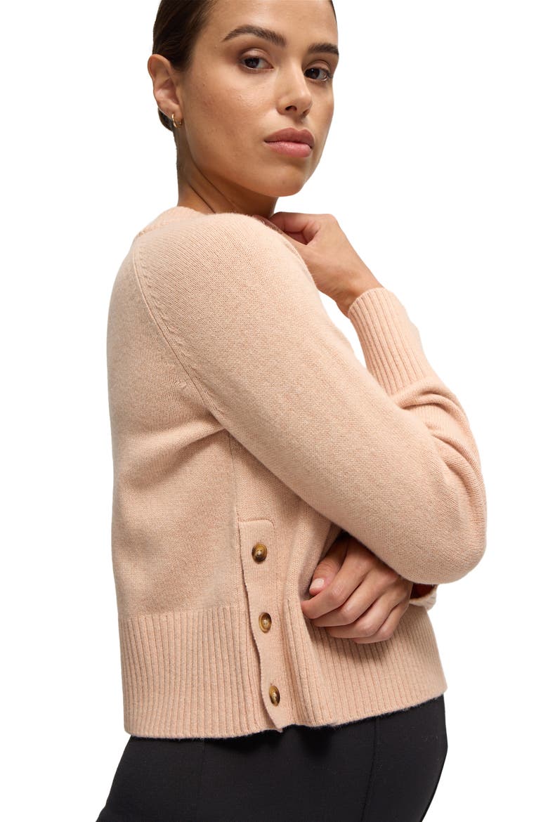 Mock Neck Maternity Sweater, Alternate, color, Pink