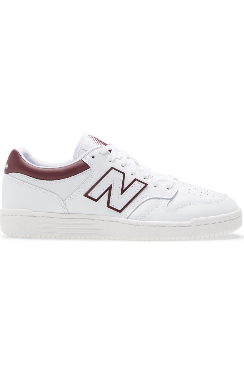 New Balance 480 Basketball Sneaker, Alternate, color, White/ Burgundy