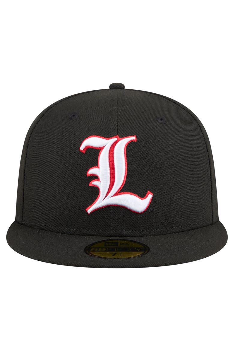 Men's New Era Black Louisville Cardinals On-Field Baseball Fitted Hat, Alternate, color, Black