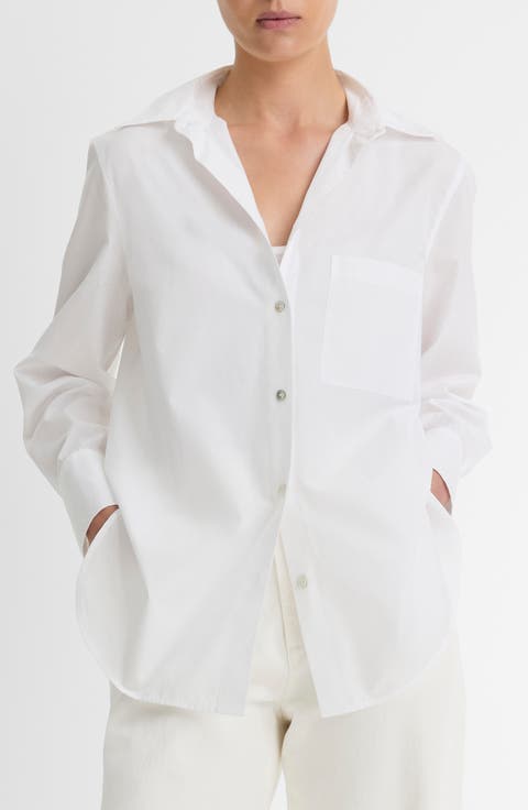Relaxed Cotton Button-Up Shirt