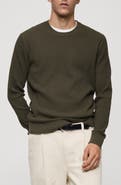 MANGO Rib Crewneck Sweater