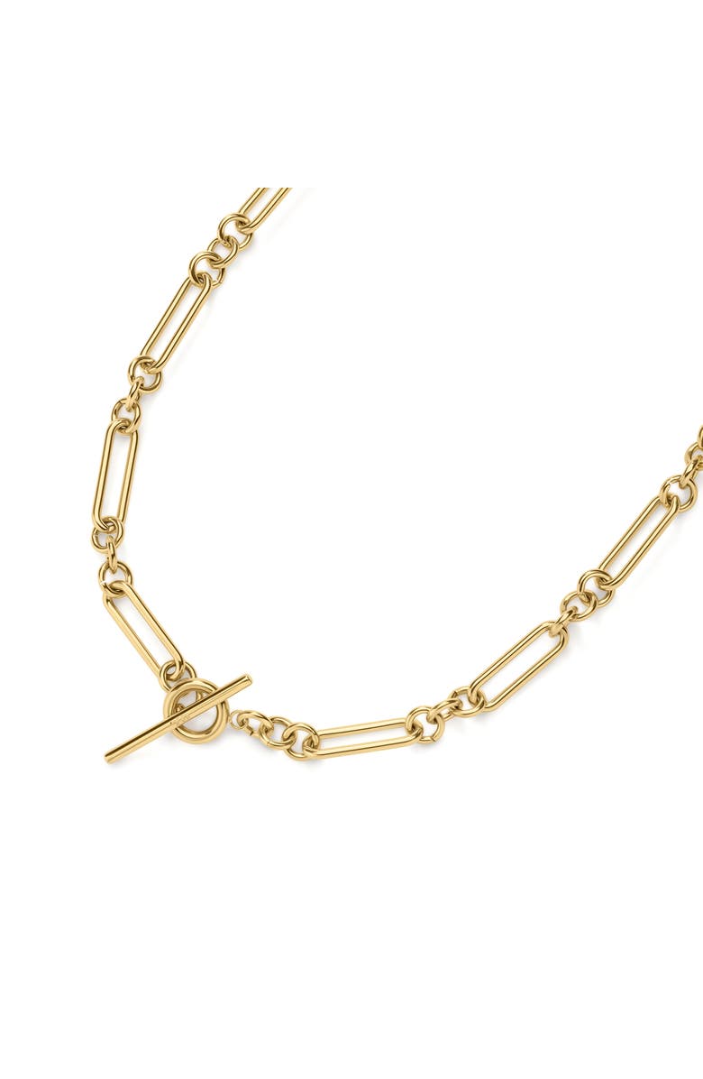 D.LOUISE Love Link T-Bar Chain Necklace, Alternate, color, Gold
