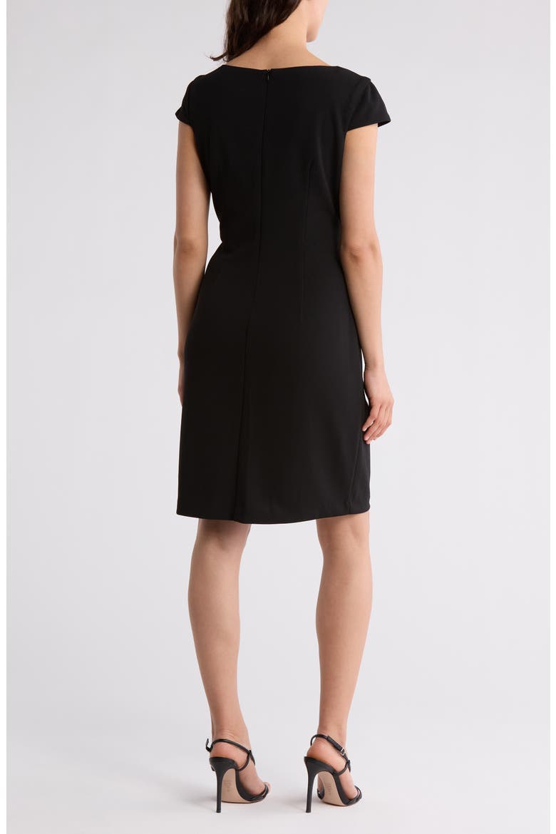 Keyhole Neck Sheath Dress, Alternate, color, BLACK