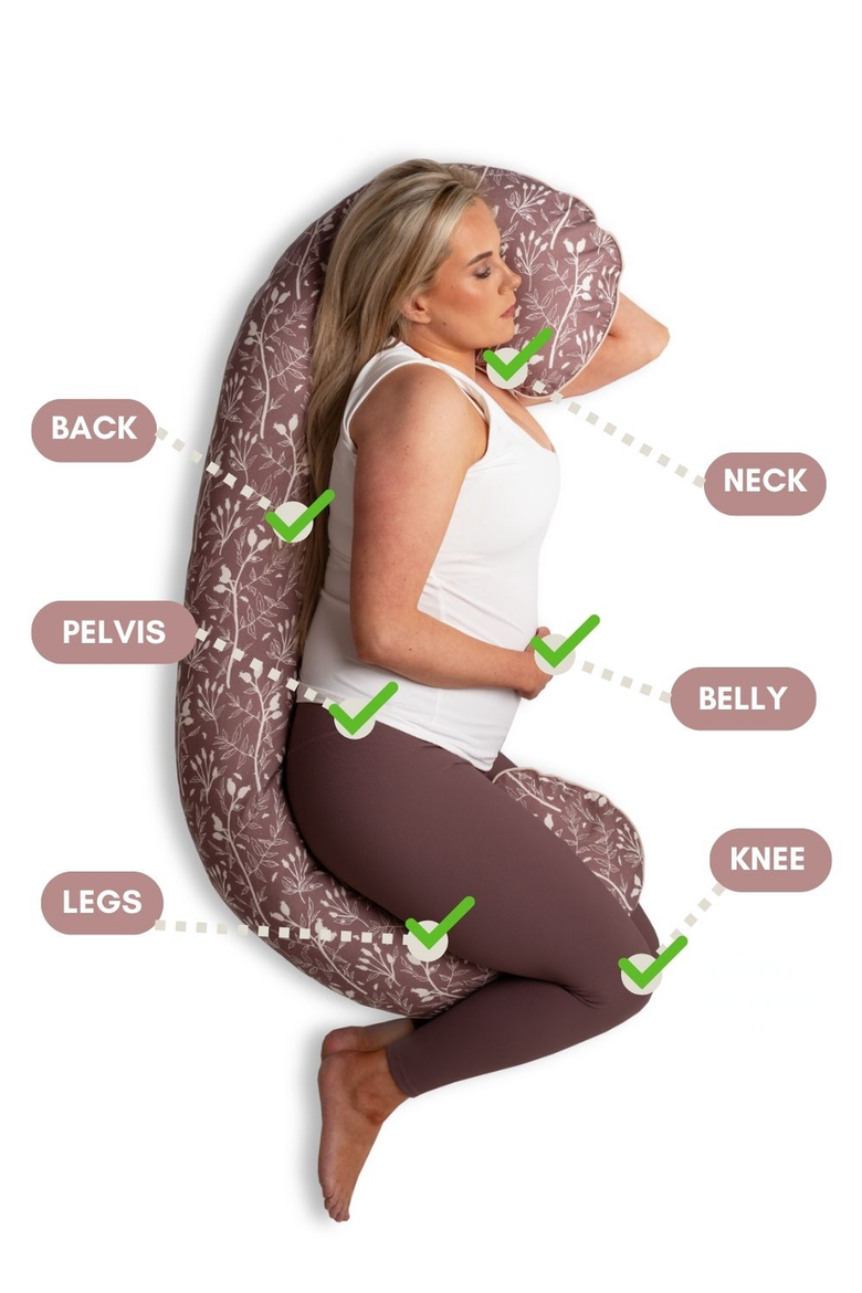 Pregnancy Pillow, Alternate, color, Rosehip