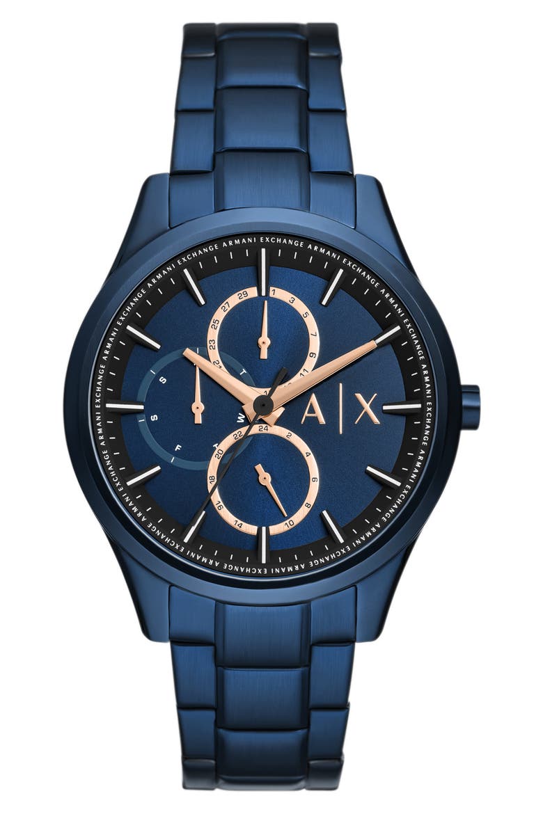 Dante Multifunction Bracelet Watch, 42mm, Main, color, BLUE