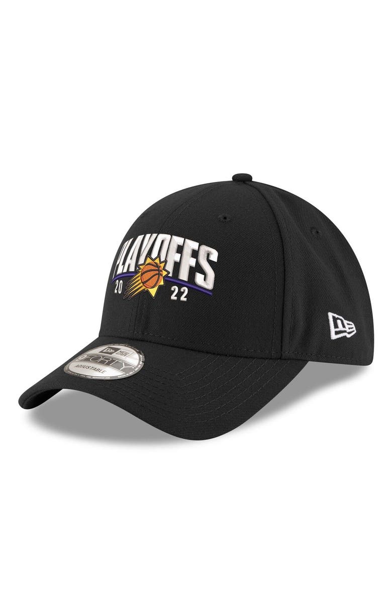 New Era Men's New Era Black Phoenix Suns 2022 NBA Playoffs Arch 9FORTY Adjustable Hat, Main, color, 