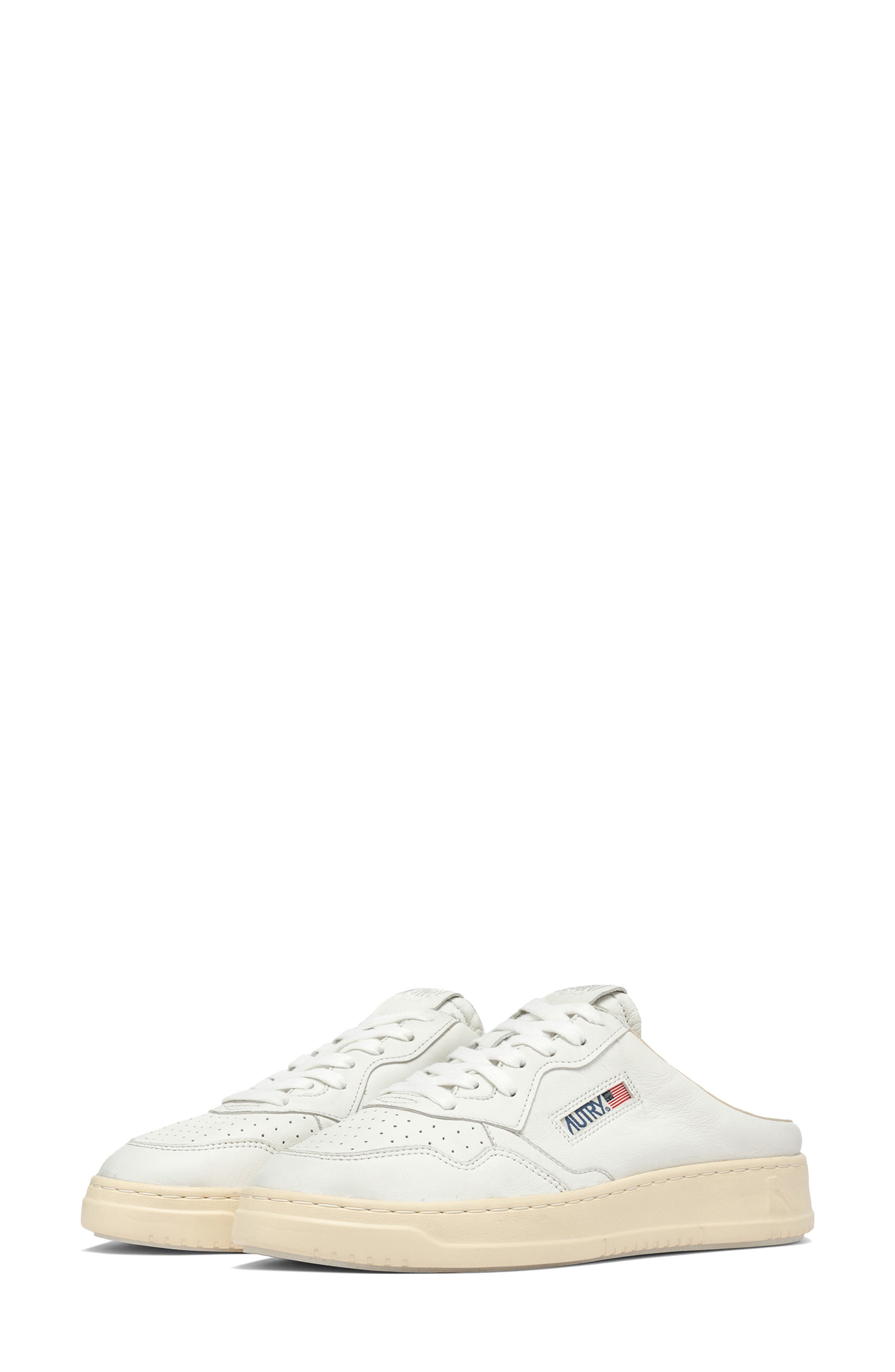 AUTRY Mule Low Sneaker, Main, color, Goat/ Goat White