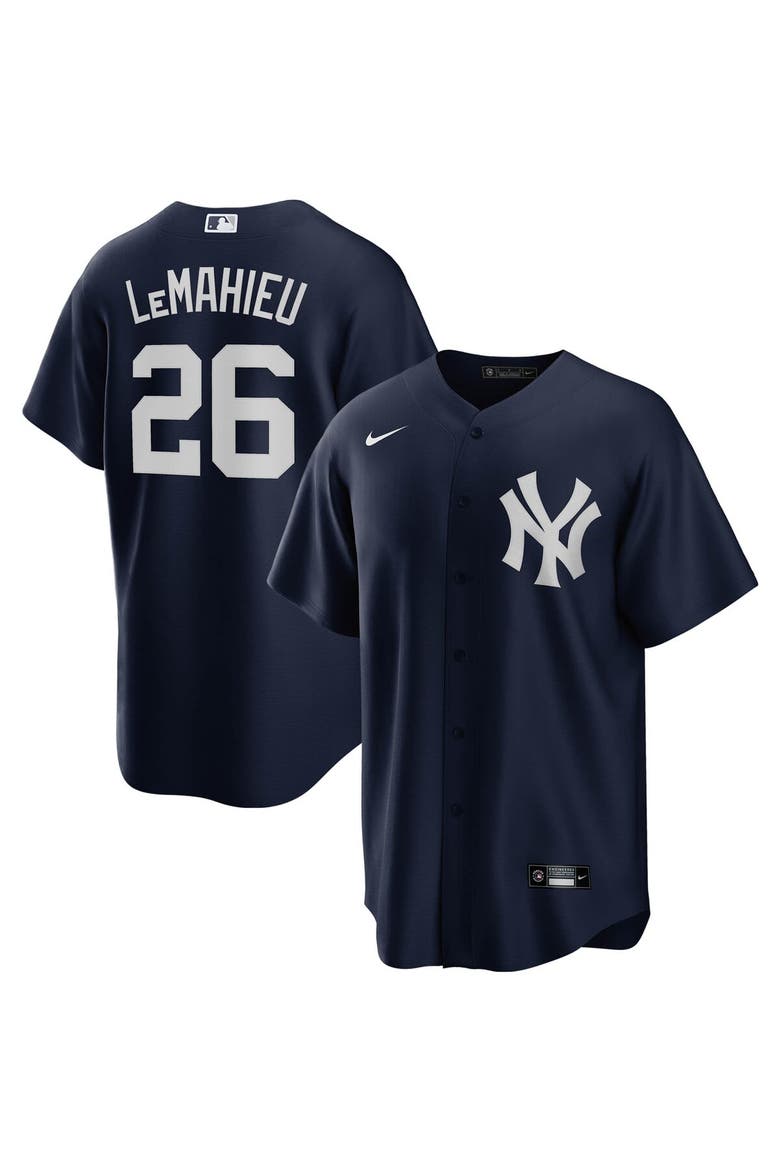 Men's Nike DJ LeMahieu Navy New York Yankees Alternate Replica Player Jersey, Main, color, Navy