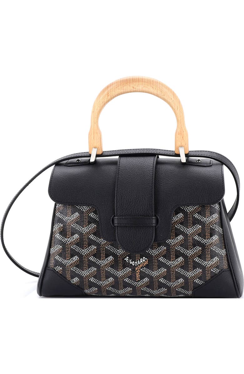 Pre-Owned Goyard Saigon Top Handle Bag Coated Canvas with Leather Mini, Main, color, Brown