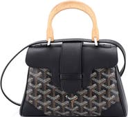 Pre-Owned Goyard Saigon Top Handle Bag Coated Canvas with Leather Mini