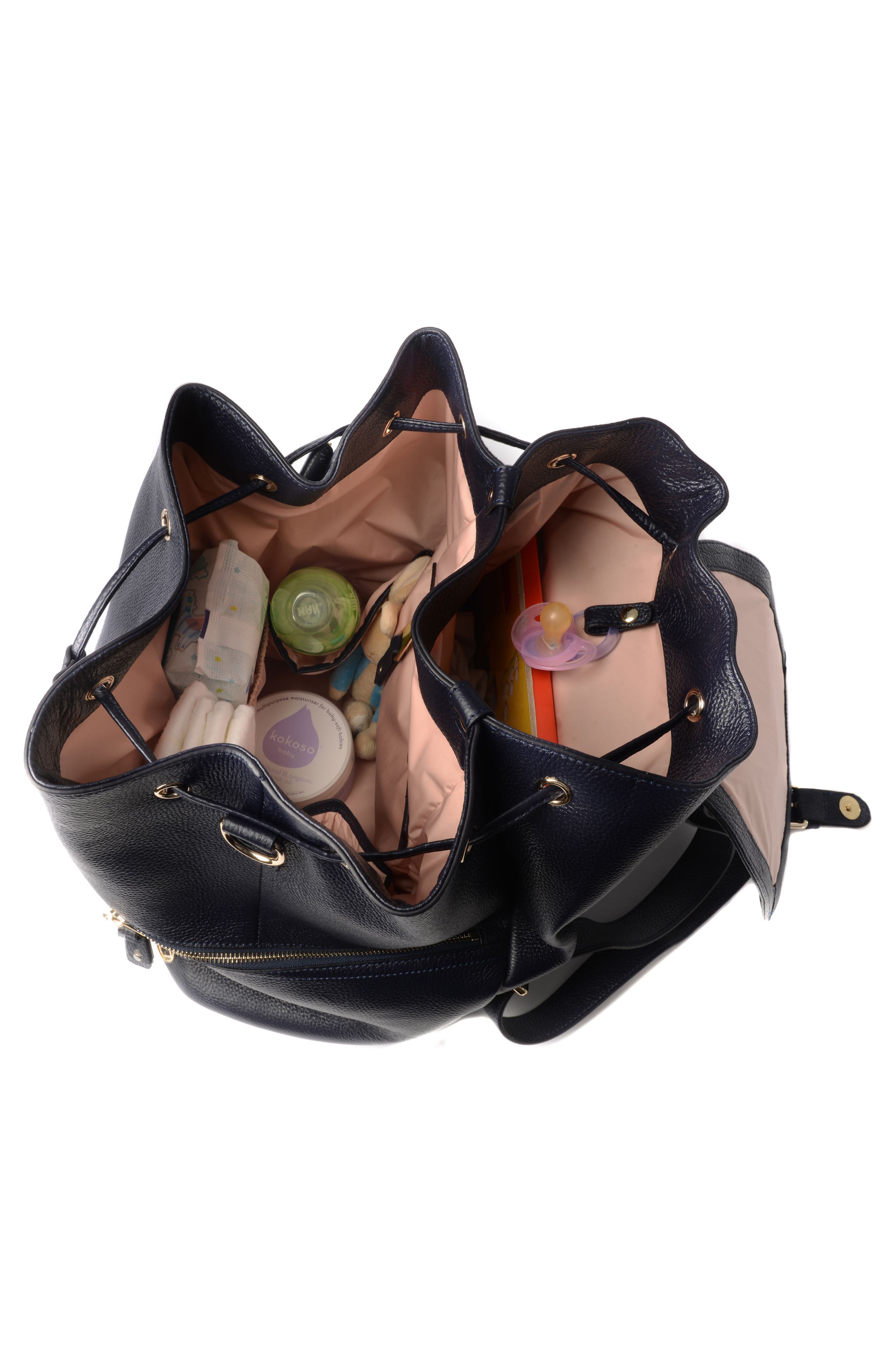 KERIKIT Thor Leather Diaper Backpack, Alternate, color, 