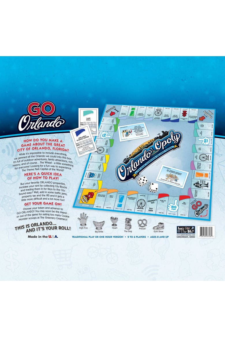 Orlando Opoly Board Game, Alternate, color, Multicolored