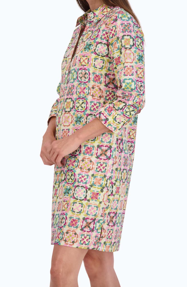 Foxcroft Sophia Watercolor Cotton Shift Dress, Alternate, color, 