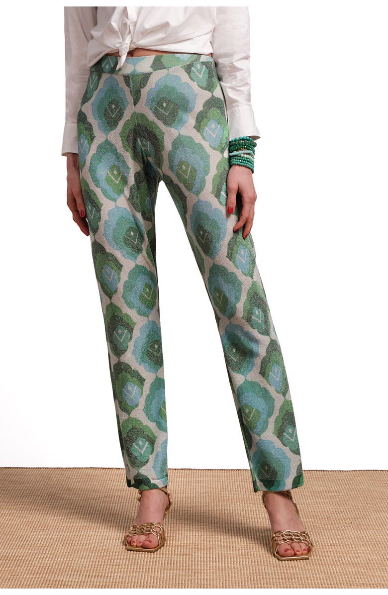 Frances Valentine Robbie Pant Graphic Leaf, Main, color, Blue/Green/Multi